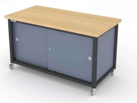 Akira� StorageBench - Smoke Blue/Vicenza Oak