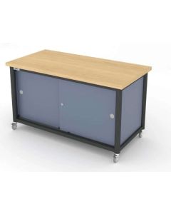 Akira™ StorageBench - Smoke Blue/Vicenza Oak