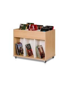 Everna™ High 6 Bay Mobile Browser Wood Finish