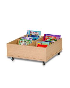 Everna™ Low 4 Bay Mobile Kinderbox Wood Finish