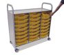 Callero Plus Trolley, 24 Shallow Sunshine Yellow Trays