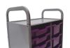 Callero Plus Trolley 8 Shallow & 4 Deep Plum Purple Trays