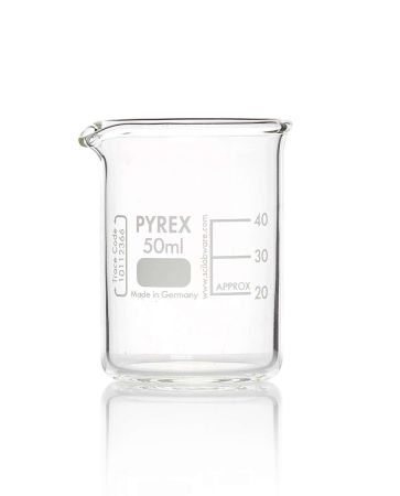 Pyrex Beakers, Squat Form, 50 mL