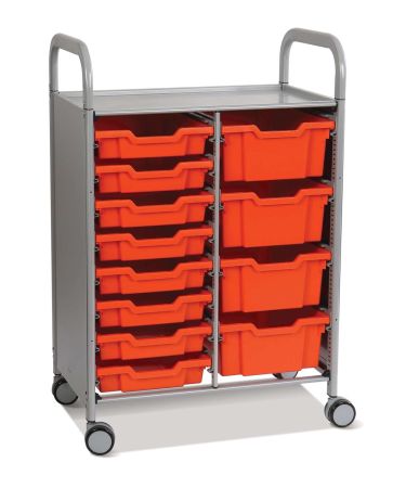 Callero Plus Trolley 8 Shallow & 4 Deep Tropical Orange Trays