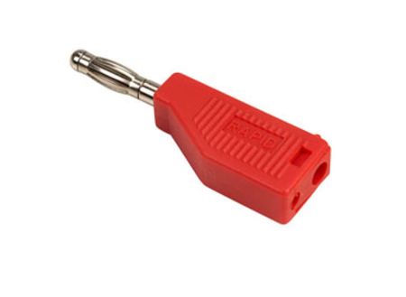 Stackable Plugs, Red, 4 mm