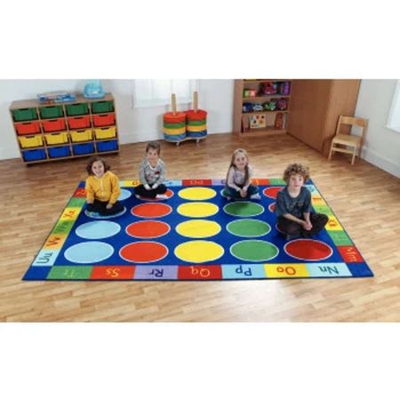 Rainbow ABC Rectangle Carpet