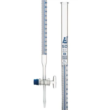 Burette, Schellbach, Glass Stopcock, Blue Graduations, 50 mL