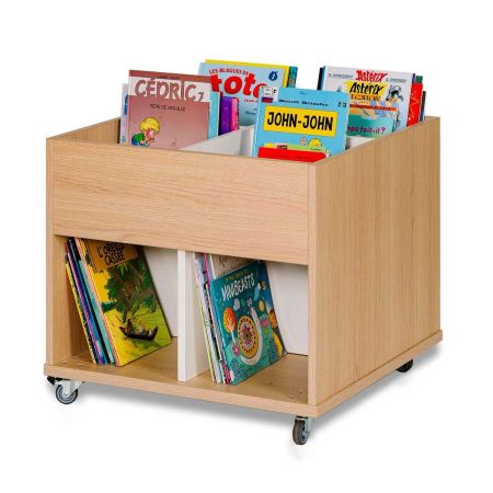 Everna™ Discovery Mid 4 Bay Mobile Browser - Vicenza Oak/White Inserts