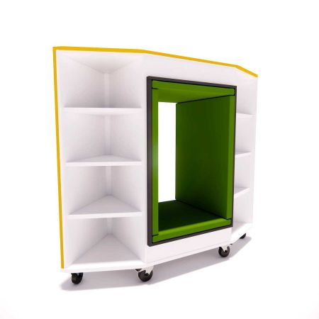 Everna™ Motion 90 Degree Solo Window H1500mm - Curry Yellow / Kiwi Green Cushions