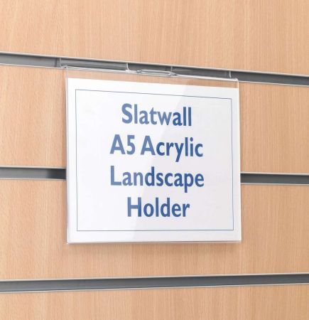 Slatwall A5 Landscape Sign Holder