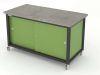 Akira� StorageBench - Kiwi Green/Concrete Grey