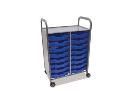 Callero Plus Trolley, 16 Shallow Royal Blue Trays