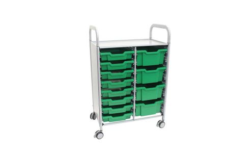 Callero Plus Trolley 8 Shallow & 4 Deep Grass Green Trays