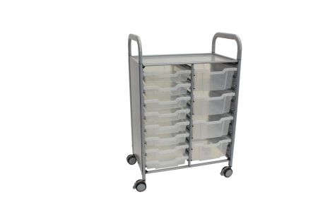 Callero Plus Trolley 8 Shallow & 4 Deep Translucent Trays