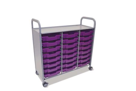 Callero Plus Trolley, 24 Shallow Plum Purple Trays