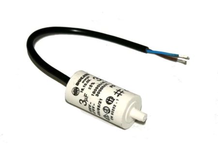 Cable End Motor Capacitor 3uF 450V