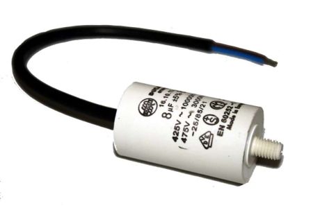 Cable End Motor Capacitor 8uF 450V