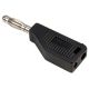 Stackable Plug 4mm Black Pack of 5