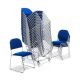 Urban Chair Chrome Plated - Upholstered Blue