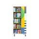 Everna™ Mobile Retro Book Tower H1400mm - Kiwi Green Shelves