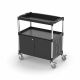 School science laboratory trolley with lockable cupboard