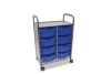 Callero Plus Trolley, 8 Deep Royal Blue Trays