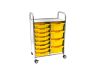 Callero Plus Trolley 8 Shallow & 4 Deep Sunshine Yellow Trays