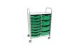 Callero Plus Trolley 8 Shallow & 4 Deep Grass Green Trays