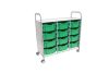 Callero Plus Trolley, 12 Deep Grass Green Trays