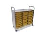 Callero Plus Trolley, 16 Shallow, 4 Deep Sunshine Yellow Trays