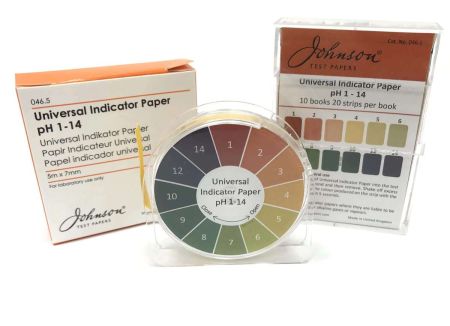 Johnson Indicator Papers, Universal Indicator pH 1 - 14, 1 Reel