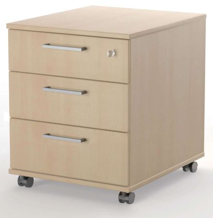 Low mobile under desk pedestal 3 personal drawers