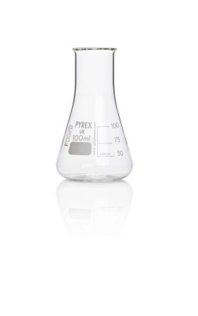 Pyrex Conical Flask, Wide Neck, 100 mL