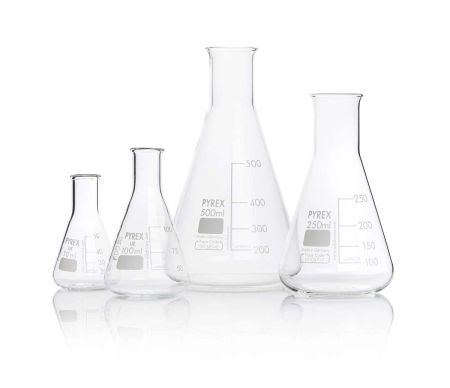 Pyrex Erlenmeyer Flask, Narrow Mouth, 50 mL