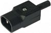 Black Rewireable IEC Straight Plug 10A 230V