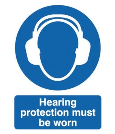 Ear Protection Safety Sign