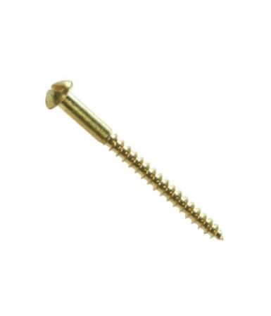 Round Headed Brass Woodscrew 2 x 9.5mm