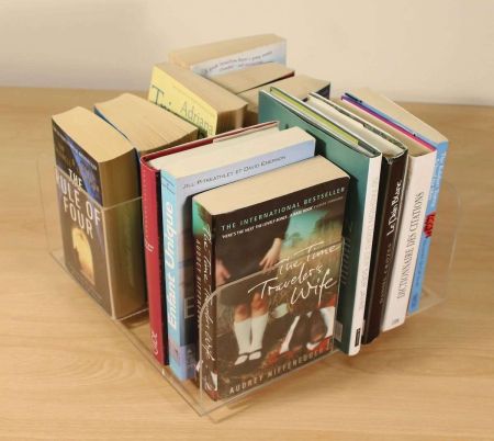 Rotating Tabletop Book Carousel - Clear