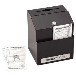 Safco Locking Suggestion Box - Black