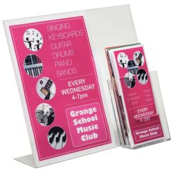 Poster Holder & Leaflet Dispenser