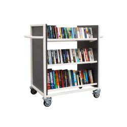 Cantilibra™ 6 Sloping Shelf Standard Book Trolley