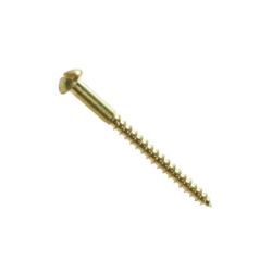 Round Headed Brass Woodscrew 2 x 9.5mm