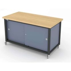 Akira™ StorageBench - Smoke Blue/Vicenza Oak