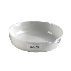 Porcelain Evaporating Basin, Flat Bottom, 55 mL