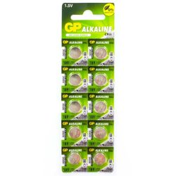 Button Cells, Alkaline, LR54, Pack 10