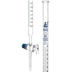 Burette, Glass Stopcock, Blue Graduations, 50 mL