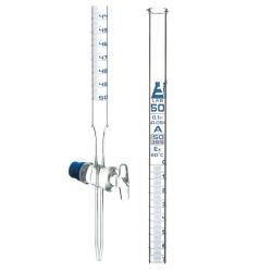 Burette, Glass Stopcock, Blue Graduations, Class A, 50 mL