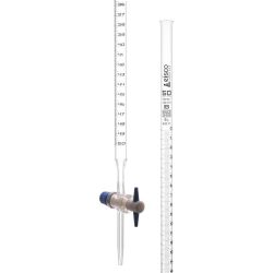 Burette, PTFE Stopcock, Black Graduations, 50 mL