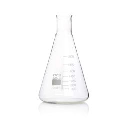 Pyrex Erlenmeyer Flask, Narrow Mouth, 2 litre