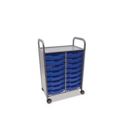 Callero Plus Trolley, 16 Shallow Royal Blue Trays